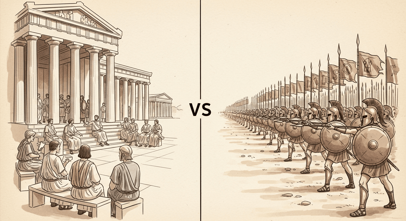 아테네와 스파르타 — 완전히 다른 두 폴리스의 대비
