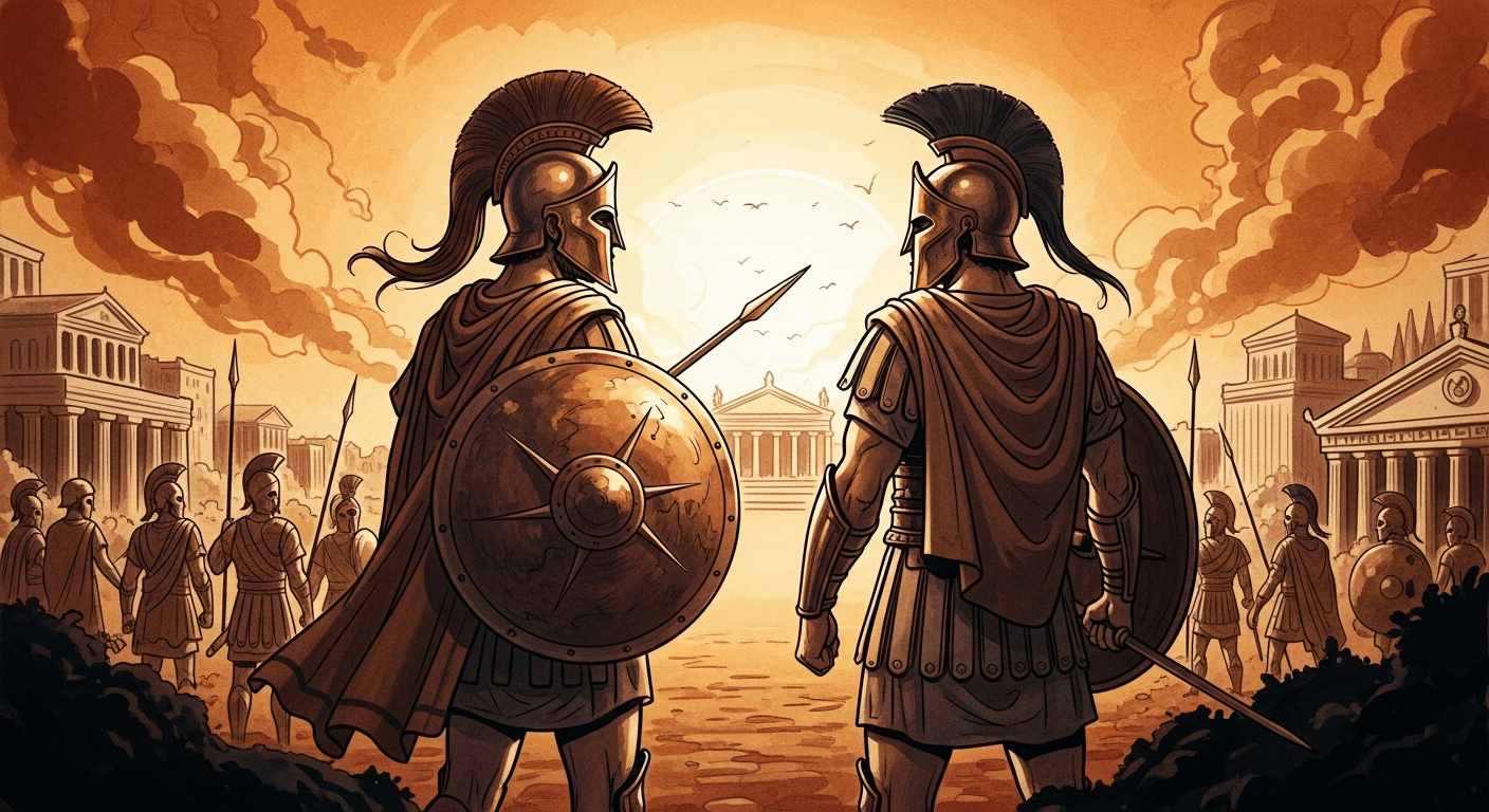 아테네와 스파르타 — 공동의 적이 사라지자 서로를 겨눈 두 도시