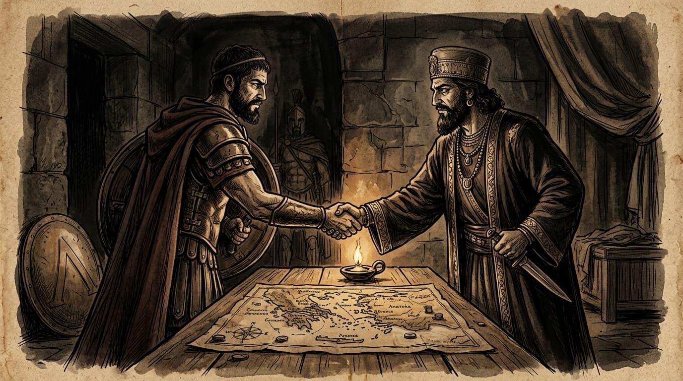 스파르타와 페르시아의 밀약 — 어제의 적이 오늘의 동맹