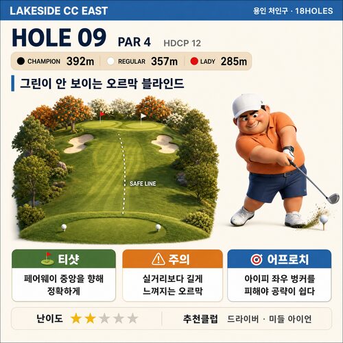 레이크사이드CC 동코스 카드 10