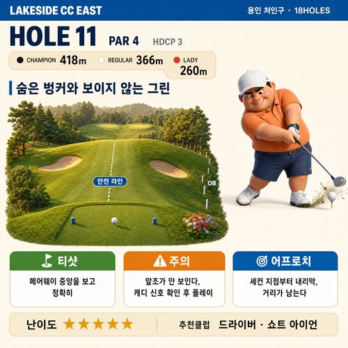 레이크사이드CC 동코스 카드 12