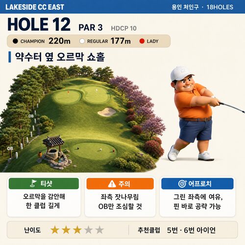 레이크사이드CC 동코스 카드 13