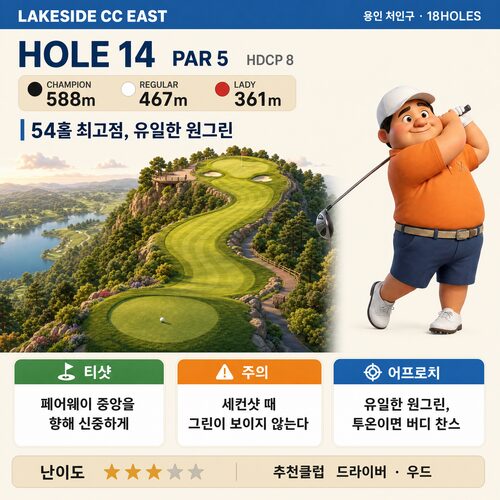 레이크사이드CC 동코스 카드 15