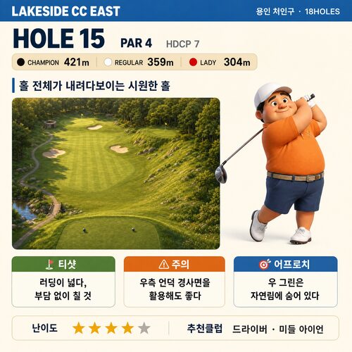 레이크사이드CC 동코스 카드 16