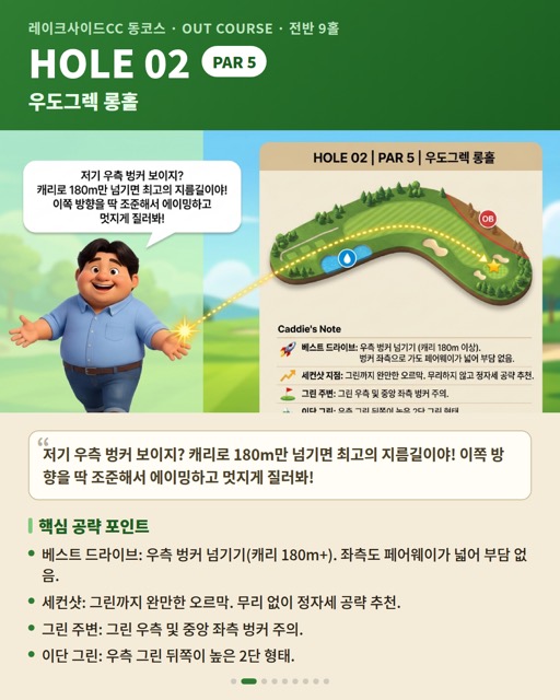 레이크사이드CC 동코스 카드 3