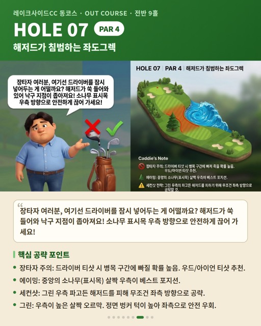 레이크사이드CC 동코스 카드 8