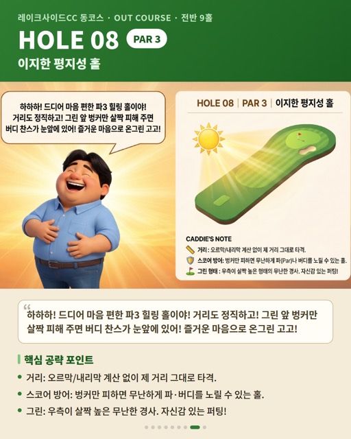 레이크사이드CC 동코스 카드 9