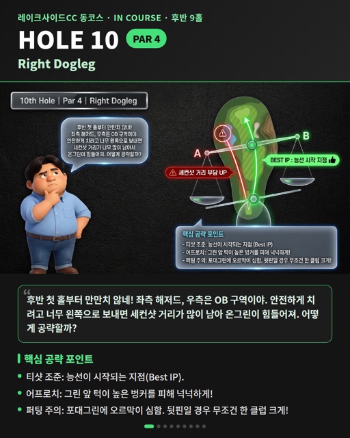 레이크사이드CC 동코스 카드 12