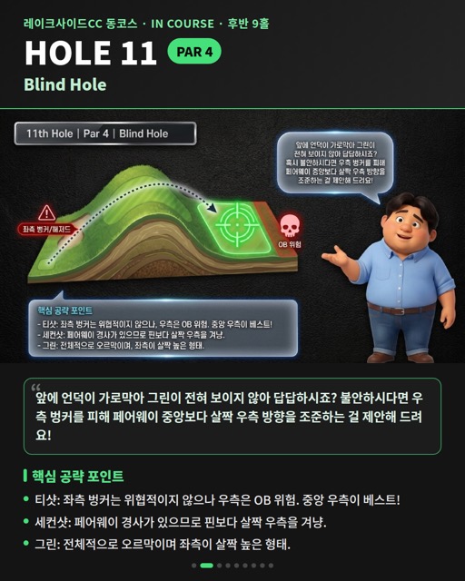 레이크사이드CC 동코스 카드 13