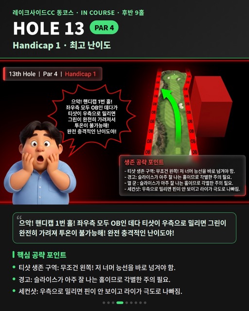 레이크사이드CC 동코스 카드 15