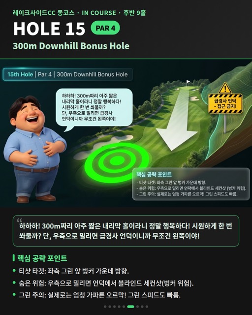 레이크사이드CC 동코스 카드 17